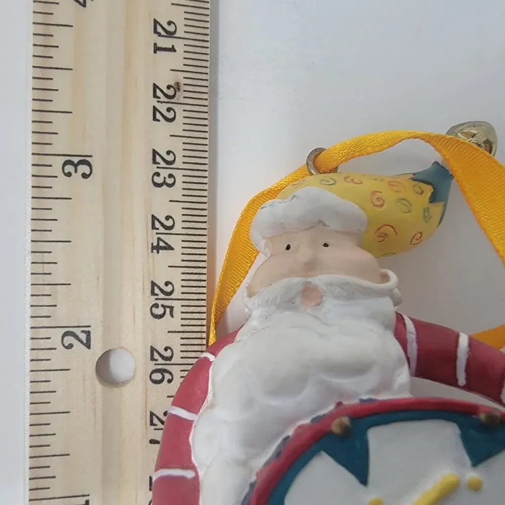 Vintage Christmas Avon Santa Tune Drum/Drummer Boy Ornament Hand Painted 1998